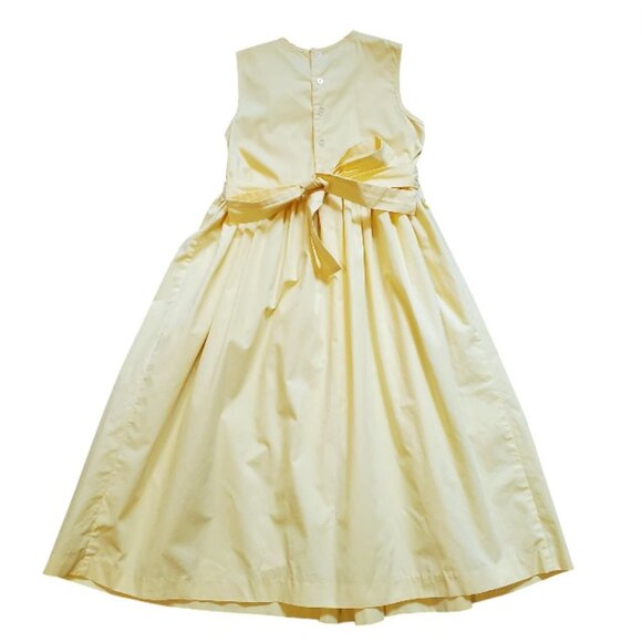 Rare Editions Yellow Smocked Dress Size 12 - Picture 4 of 5